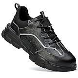 Generisch Sicherheitsschuhe Herren Arbeitsschuhe Damen Leicht Atmungsaktiv Stahlkappenschuhe Sportlich Schutzschuhe rutschfeste-Numeric_44