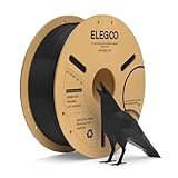 ELEGOO PLA+ Filament 1.75mm Schwarz 1KG, PLA Plus 3D Drucker Filament, Härter und Stärker 3D Druckmaterialien, Maßgenauigkeit +/-0,02mm, Kompatibel mit FDM-Drucker(1KG/Spool, 2.2lbs)