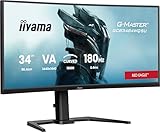 iiyama G-Master Red Eagle GCB3484WQSU-B1 Curved 1500R 86.4cm 34“ VA LED Gaming Monitor UWQHD HDMI DP USB3.2 USB-C 0.4ms 180Hz HDR400 FreeSync Premium Pip/PBP Höhenverstellung schwarz