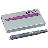 LAMY T 10 Tinte 825 – Tintenpatrone mit großem Tintenvorrat in der Farbe Violett für alle Lamy Patronenfüllhaltermodelle – 5 Stück / 1,25 ml