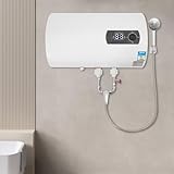 Kaichenyt 2000W Elektrischer Wassererhitzer, 40L 2000W Wandbefestigung Wasserboiler mit Montagehalterungen Maximale Temperatur 75 °C für Schulen 34x57cm Weiß