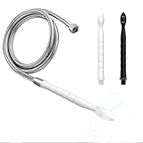 Analdusche mit 8 Düsen,Vaginaldusche & Einlauf Zubehör – Intimdusche für Analverkehr & Darmreinigung, Analspielzeuge für Mann & Frau（Weiß）