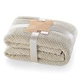 DecoKing Kuscheldecke 70x150 cm Cappuccino Decke Microfaser Wohndecke Tagesdecke Fleece weich sanft kuschelig skandinavischer Stil beige Henry