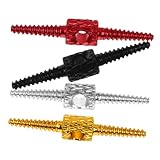 Kisangel 4 Stück Teiliges Fahrrad Bremszug Endkappen Langlebige Kabelendhülsen in Schwarz Rot Gold und Silber Einfache Montage Schutz vor Kabelausfransung Geeignet für Mountainbike und