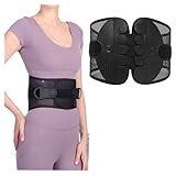 HAFNFUE Rückenbandage für unteren Rücken – Verstellbare Lendenwirbelstütze gegen Schmerzen, Bandscheibenvorfall & Ischias – Atmungsaktive Rückenstütze für Damen & Herren (Tagesgebrauch) (Schwarz, S)