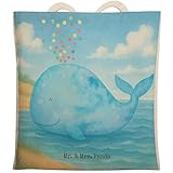 Mr. & Mrs. Panda Einkaufstasche Wal Konfetti Design - Weiß -