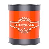 BEKATEQ 1K Fliesenlack für Boden- und Wandfliesen, 1l Anthrazitgrau seidenmatt I Fliesenfarbe für den innen & außen I Hohe Deckkraft & gute Haftung I Für Küche, Bad, Keller BE-713