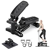 Tohoyard Stepper für Zuhause,Mini Stepper 150kg mit LCD-Monitor, Leise Swing Stepper for Butt and Cardio Training,Stair Stepper for Home Office,Schwarz