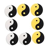 ORFOFE 8 Stück Silikon Tennis Schläger Vibrationsdämpfer Weiß Gelb Stoßabsorption Komfort für Tennisspieler Tennis Geschenk für Männer