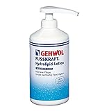 GEHWOL Fusskraft Hydrolipid Lotion, Fusscreme, mit Urea, trockene Füsse, 500 ml mit Spender