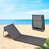 Intimo Living® Strandliegen klappbar & Ultraleicht – Faltbare Strandmatte mit Rückenlehne & Komfortpolster – Tragbare Sonnenliege für Strand, Camping & Garten – Platzsparend & stabil