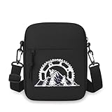 QIOEURYU Rucksäcke Motorrad über dem Berg, Fahrradausrüstung Design Männer Crossbody Tasche mit einer Schulter Frauen Cartoon Anime Film Druckdesign Unisex Freizeit Outdoor
