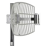 17dbi WiFi 2.4GHz Gitterantenne Outdoor Richtantenne mit SMA/RP-SMA Anschluss-Bis zu 10km Reichweite für Garten, Camping, Wohnmobil