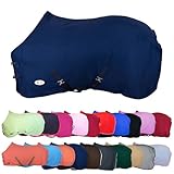 RL24 - Abschwitzdecke mit Kreuzgurt BASICLINE dunkelblau 155cm