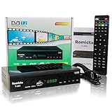 Romicta DVB-T2 Receiver 2024 & Kabel-Receiver DVB-C – H.265 HEVC FTA Full HD PVR, USB, HDMI, SCART, Digitaler Terrestrischer TV-Tuner, Full HD 1080p High Definition Digital Receiver