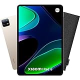 Xiaomi PAD6 6 128 GB + Filzhülle, Ladegerät inklusive 33 W, Display 11 Zoll, schnelles Laden, Akku 8840 mAh, 18 Stunden Akkulaufzeit, Gold