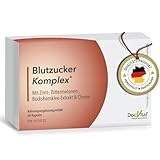 DocVital® Blutzucker Komplex 60 Kapseln hochdosiert - zur Unterstützung des normalen Blutzuckerspiegels* & bei Insulinresistenz - mit u.a. Ceylon Zimt, Chrom, Magnesium - deutsches Qualitätsprodukt