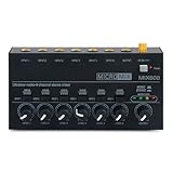 ​GOEDCH Audio Mixer: 6-Kanal Mini Stereo Audio Mixer, Ultrakompakter Audiomixer mit 6 Unabhängigen Lautstärkereglern, Metallgehäuse & Ultra-Niedrig Noise – Ideal für Studio, Bühne & Heimaufnahmen