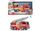 DICKIE 203308371 Toys Fire Fighter, Feuerwehrauto, Spielzeugauto, Feuerwehr, mit Wasserspritzfunktion, Leiter, Seitenpanel zum Öffnen, Licht & Sound, inkl. Batterien, 36 cm groß, ab 3 Jahren