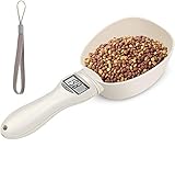 Löffelwaage Hundefutter, Gobesty Messlöffel Elektronisch, Löffelwaage Digital, Futterschaufel Hund Waage mit LCD Anzeige, Hundefutter Messbecher mit Waage, Digital Scoop Zur Präzisen Messung