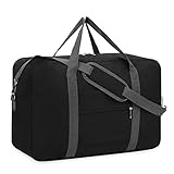 für Reisetasche Handgepäck Easyjet Handgepäck 45x36x20 Handgepäck Tasche für Flugzeug Faltbare Reisetasche Weekender Damen und Herren 30L (Schwarz)