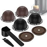 4PCS Wiederverwendbare Kaffeekapseln mit 2 Silikondeckel Löffel und Bürsten Nachfüllbare Kaffeeschoten Food Grade BPA kostenlose Kaffeekapseln die für Env135 Env150 GCA1 Kaffeemaschinen kompatibel ist