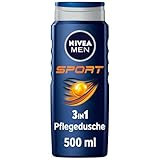 NIVEA MEN Sport Duschgel, Pflegedusche mit vitalisierendem Limonenduft und erfrischendem Schaum, Männer Duschgel mit Mineralien für Körper und Haar (500 ml)