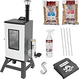 BROWIN® DragON 330283 Räucherofen mit Raucherzeuger im XXL-Set | Hochwertige Räucherkammer mit fahrbarem Untersatz | Umfangreiches Räucherzubehörset mit Reinigungsflüssigkeit