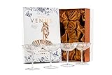 Venus Cocktail Martini Gläser und Champagnerschalen | 4er Set | Geriffelte 240 ml Kristall Coupe Cocktailgläser mit Muschel Muster für Champagner, Espresso Martini, Daiquiri, Cosmopolitan