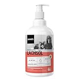 Animigo Lachsöl für Hunde & Katzen - Reich an Omega 3, 6 & 9 Fettsäuren - Gesunde Haut, Fellpflege, Beweglichkeit Gelenkfunktion - 500ml Öl mit natürlichem EPA und DHA - Vitamin E als Antioxidant