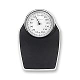 medisana PSD mechanische Personenwaage bis 150 kg, Körperwaage analog, Retrowaage im klassischem Design und großer Skala in frustfreier Verpackung und verstärkter Glasabdeckung