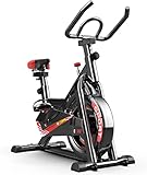 Indoor-Spinbike, stationäres Heimtrainer-Fahrrad, superleise Spinning-Bikes, Fitness-Bike mit LCD-Monitor und Telefonhalterung für das Heim-Cycling-Workout-Cardio-Traini