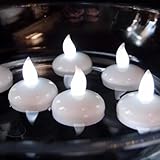 12 Pack LED Schwimmkerzen,Schwimmende Teelichter Wasserdichter Flammenlose Tealights,Schwimmkerzen Weiss,batteriebetrieben mit Timer, für Hochzeit, Party, Tischzentrum, Pool und Spa,Warmweiß