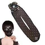 Flower Bun Roller Lazy Curler Deft Maker Mit Schmuck Clip Magischer Haarknoten Hochsteckfrisuren Zubehör Für Frauen Und Mädchen (Schwarz)