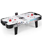 DREAMADE 42 Zoll Airhockey Tisch, Air Hockey Spieltisch mit Luft & Elektronischem LED-Punktezähler, Spieltisch mit 2 Pucks & 2 Griffen & 2 Filzunterlagen für Kinder & Erwachsene