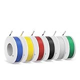 0,75mm² Silikon Elektrokabel-SCHDRA 18 AWG verzinnte Kupferdrahtspule,6 Farben,3 Meter pro Kabel,Litzendraht,flexibel und weich, ideal für elektrische Anwendungen