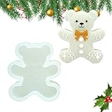 Silikon Weihnachtsformen,Schokoladen Bär Ausstechform - Antihaft Backform Einfaches Entformen für Fondant Schokolade Kerzenwachs Cupcake Deko