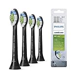 Philips Sonicare Original W2 Optimal White Standard Bürstenköpfe für Schallzahnbürsten – 4er-Pack, in Schwarz (Modell HX6064/11)