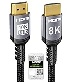 Sniokco 10K 8K 4K Zertifiziertes HDMI-Kabel 48Gbps 2Meter, Ultra High Speed HDMI® Kabel Aluminium 4K@120Hz 10K 8K@60Hz, DTS:X, HDCP 2.2 & 2.3, eARC HDR 10 Kompatibel mit PS5/Blu-ray/Roku TV