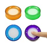 OHYER 4 Stück Fingeranfeuchter Finger Nass Schwamm Kunststoff Anfeuchter Schwamm Fingerspitzen Befeuchter Anti-Rutsch Finger Runde für Büro Bank Cashier Zählen Briefumschlägen Briefmarken Rechnungen