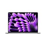 Apple 15' MacBook Air Laptop mit M3 Chip: 15,3' Liquid Retina Display, 16 GB gemeinsamer Arbeitsspeicher, 256 GB SSD Speicher, beleuchtete Tastatur, 1080p FaceTime HD Kamera, Touch ID, Space Grau