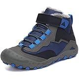 Mishansha Schneestiefel Kinder Winterschuhe Gefüttert Winterstiefel Jungen Mädchen Sportlich Trekkingsteifel Winter Wanderschuhe Dunkelblau, Gr.27 EU