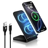 Google Pixel Wireless Charger Stand, 15W Schnelles Kabelloses Ladegerät Handy Ständer, Induktive Ladestation Wireless Charger für Google Pixel 10 9 Pro/8/7/6/5/Samsung Galaxy S25+/S24 FE/S23/S22/S21