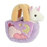 Aurora® Modische Fancy Pals™ Pastel Clouds™ Einhorn Stofftier - Begleiter für unterwegs - Stylische Accessoires - Weiß 7 Zoll