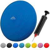 EVEREST FITNESS Balance Kissen - Luftkissen mit 33 cm Durchmesser - Ballsitzkissen zur Stärkung der Balance - Orthopädisches Sitzkissen zur Linderung von Rückenschmerzen, Balance Pad – dunkelblau
