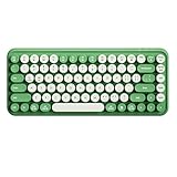 Kabellose Tastatur und Maus, süße gemischte Farben, niedliche Tastatur, 2,4 G USB, ergonomische Tastatur und Maus, Combo für Computer, Laptop, PC-Desktops, Mac (Grün neu)