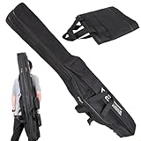 3 Lagige Angeltasche, Rutentasche, Angelruten Tasche, Angelrutentaschen, Faltbarer Angelrute Tasche, Fishing Rutentasche, Fishing Bag Für Angelruten Angelgerät Reise Aufbewahrungstasche (Schwarz)