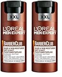 L'Oréal Men Expert Bart & Haut XXL Feuchtigkeitspflege für Männer, Gesichtscreme für den 3-Tage-Bart, Bartpflege für Herren mit Zedernholzöl, Barber Club, [Amazon Exclusive], 1 x 100 ml