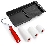 Farbroller Set Farbwanne Klein Lackierwalze Farbroller Wandfarbe Malerset Malerrolle Lackrolle Lackierrolle