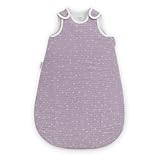 Ehrenkind® Musselin Babyschlafsack 2.5 TOG | 100% Bio-Baumwolle Flieder mit Pusteblume | Baby Schlafsack | 74/80 | Oeko Tex zertifiziert